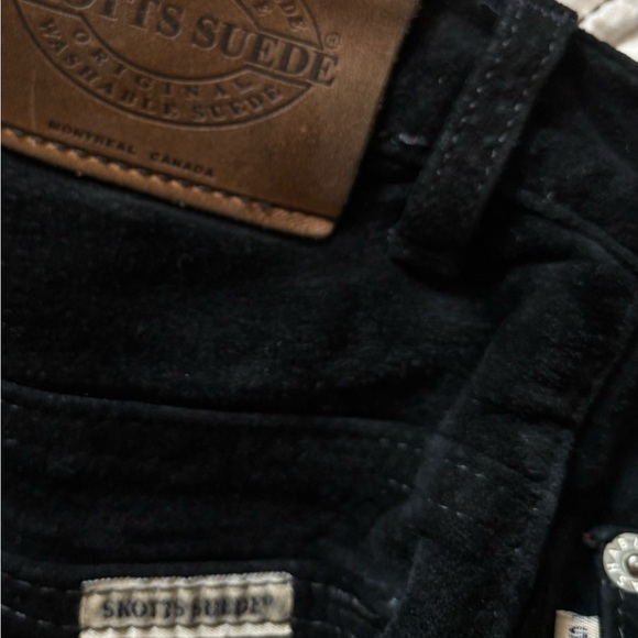 Vintage Skotts Suede Black High-Waisted Pants – Size 28 - Picture 7 of 9